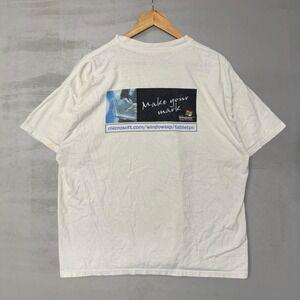 Vintage‎ Microsoft Windows XP Tablet PC Edition Shirt White Vintage Y2K Promo XL